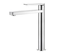 GRIFEMA LYON-G11101A, Robinets de Salle de Bain avec Bec Haut (235mm), Mitigeur de Lavabo avec Économie d'Eau Ecos, Chrome