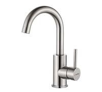 GRIFEMA Robinet Lavabo Salle de Bain 360° - Mitigeur en Laiton Sans Plomb pour Lavabo, Eau Chaude & Froide, Installation Facile, Aérateur Économe, Gris Mat, G1002A