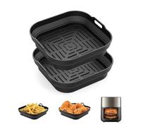 GRIFEMA Moules en Silicone pour Air Fryer 2 Pièces - Accessoires Réutilisables Compatible Philips, Cecotec, Cosori, Turbo Blaze 5-8L Air Fryer - Sans BPA et Lavable au Lave-Vaisselle