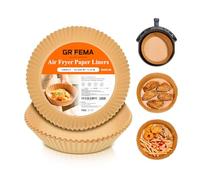 GRIFEMA Papier Cuisson Air Fryer Compatible avec Cosori Philips Cecotec 2-4L Air Fryer - 100 pièces, 16 x 20 cm - Food-Grade BPA Gratuit - Choix d'Amazon