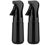 GRIFEMA Pulvérisateur d’Eau 200 ml Noir - Brume Fine, Spray Réutilisable pour Cheveux, Plantes, Visage et Nettoyage, GE2003B-200B (Lot de 2)