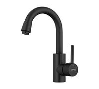 GRIFEMA Robinet Lavabo Salle Bain Monocommande Haut Pivotant à 360°, Laiton, Eau Chaude et Froide Disponible, Aérateur Démotable, G1002B