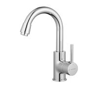 GRIFEMA Robinet Lavabo Salle Bain Monocommande Haut Pivotant à 360°, Laiton, Eau Chaude et Froide Disponible, Aérateur Démotable, G1002