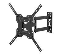 GRIFEMA Support Mural TV 26-55 Pouces - Fixation Murale TV Peut Contenir Jusqu'à 30KG, Accroche Television Mural Orientable (± 45°), Incline (+ 5°, -10°) et Étend, Support Vesa pour TV Plat/Incurvé