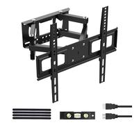 GRIFEMA Support Mural TV 26-65 Pouces - Fixation Murale TV Peut Contenir Jusqu'à 35KG, Accroche Television Mural Orientable (± 45°), Incline (+8°,-12°) et Étend, Support Vesa pour TV Plat/ Incurvé