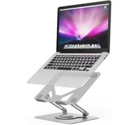 GRIFEMA Support Ordinateur Portable Rotatif 360°, Support PC Portable | Ergonomique Laptop Support Réglable et Pliable, Ventilé pour MacBook Pro/Air, Dell et Ordinateurs Portables 11-16" - Argenté