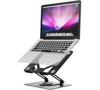 GRIFEMA Support Ordinateur Portable Rotatif 360°, Support PC Portable | Ergonomique Laptop Support Réglable et Pliable, Ventilé pour MacBook Pro/Air, Dell et Ordinateurs Portables 11-16"- Noir