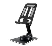 GRIFEMA GB1055 Support de téléphone Pliable Rotatif à 360 °, Hauteur et Angle réglables, Alliage d'aluminium, Compatible avec iPhone et téléphones Android, appareils de 3,5 à 10,5 Pouces