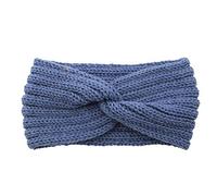 Griffband - Bandeau pour raquette de tennis - Câble extensible - Serre-tête d'hiver - Bandeau doux - Pour femme et homme - Avec ruban - Bleu - Taille unique