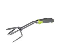 Griffe 4 dents BMI, à Fleur en acier avec revêtement antirouille, et manche ergonomique bimatière Soft Touch, jardinage