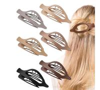Griffe à cheveux plate, pinces à griffes plates, vintage Français Design Side Slide Hairpin, Barrettes à cheveux à forte tenue, 6 pièces, accessoires, pinces à ultra légères et antidérapantes
