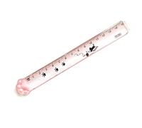 Griffe De Chat en Plastique 1pc Règle Clignotant Règle De Mesure Student Studiant Stratter Shaterproof 15cm Règle Convient Au Bureau De L'école Étudiant