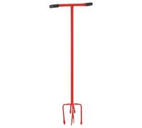 Griffe de Jardin Rouge Acier Cultivateur à Griffes Outil de Jardinage vidaXL
