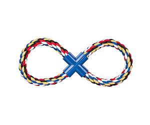 Griffe Denta Fun, forme de 8, 35 cm, 280 g pour chien