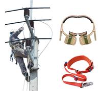 Griffe elagage Équipement d'escalade pour Poteaux De Monteur Lignes, Kit Chaussures Soutien Antidérapantes pour Électricien, pour Béton Lisse(400mm (15 7/10in))