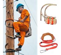 Griffe elagage Équipement Et Matériel d'escalade pour Poteaux en Bois, Kit De Crampons d'arbre Réglables Acier, Support Pied Réutilisable pour Électricien(250mm/9.8in)