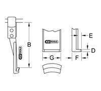 Griffe extra-fine 250 mm pointe 3,6 mm KS TOOLS - 615.1014