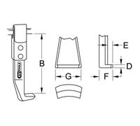 Griffe longue à blocage rapide 425 mm pointe 5 mm KS TOOLS - 615.1053