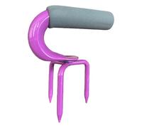 Griffe manuelle pour cultivateur de sol avec pointes - Poignée ergonomique absorbant les chocs pour une préparation efficace des parterres de jardin - Fourche de désherbage en acier inoxydable