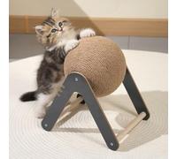 Griffe pour chat, griffes de fraisage à boule, jouets pour chat droits, auto-divertissant, griffoir pour chat, corde de chanvre intégrée, cadre d'escalade pour chat de petite et moyenne taille