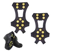 Griffes à Crampon avec 10 Dents, Crampons Antidérapants Chaussures Pointe Recharge Glace Neige Traction, Clous à Neige Grips, Les Randonnées,Chasse et la Marche en Hiver,Protection Antiglisse-Unisexe