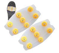 Griffes à glace pour chaussures - 7 pointes universelles invisibles avec protection antidérapante - Pics d'hiver pour bottes et chaussures de plein air - Pour homme et femme - Randonnée - Hiver