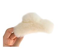 Griffes De Cheveux En Fourrure De Lapin Barrette Banane Pince À Mâchoire Pinces À Dents Pour Fille Pince De De Mode Épingles À Cheveux Griffe Pour Mince Pour Épais Pour Mince