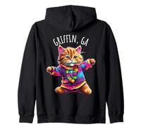 Griffin GA USA - Motif chat dansant Sweat à Capuche