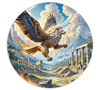 Griffin géant 1000 Pièces Puzzle Convient Aux Adultes Et Aux EnfantsJeu Cute Animals Puzzle Rond Puzzles Classiques Bricolage Décoration pour Enfants Cadeau (67.5x67.5cm)
