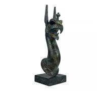 Griffin Lion Eagle Creature Sculpture Mythologie grecque en bronze véritable 34 cm