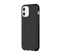 Griffin Survivor GIP-049-BLK Coque de Protection Transparente pour Apple iPhone 12 Mini (5,4") [Design Fin I Coins Absorbant Les Chocs I Compatible Qi Noir Transparent