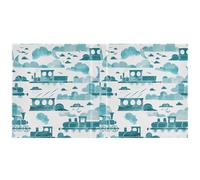 Griffin Trains Cloud Lot de 200 classeurs de bureau à 3 anneaux avec poches Blanc cyan 2,5 cm