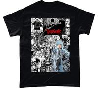 Griffith Berserk Manga Strip Guts Berserker Tshirt T-Shirt Tee Black Manches Courtes(Medium)