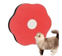 Griffoir à fleurs pour chats sur le mur, tapis à motif floral câlin avec ventouse (rouge)