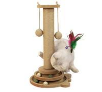 Griffoir À Griffes pour Chat,Jouet Balle À Griffes pour Chat | Cadre d'escalade Vertical avec 2 Boules de Sisal Adapté aux Grandes et Petites Tailles Zone de Détente pour Chaton