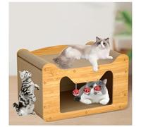 Griffoir Carton Chat MêMe Un Griffoir Est Un Nid De Chat, Griffoir Boule De Cloche Gratuite Lors De La Commande, Maison Chat Niche Chat Interieur