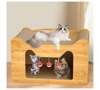 Griffoir Carton pour Chat MêMe Un Griffoir Est Un Nid De Chat, Maison Chat Boule De Cloche Gratuite Lors De La Commande, Griffoir Niche Chat Interieur