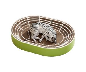 Griffoir Carton | Tapis Griffoire Panier Niche pour Chats d'Intérieur | Protège Meubles pour Affûtage des Griffes Perchoir Niche pour Chambre Bureau Coin Jeu Appartement Fenêtre