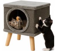 Griffoir chat avec couchage maison sisal Purlov 38x32x32 cm