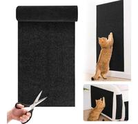 Griffoir Chat Canapé, 200 x 30cm, Protection Canapé Anti-Griffe Tapis Griffoir Chat Autocollant Taille Personnalisée à Faire Soi-Même pour Mur, Canapé, Meubles (Noir)