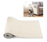 Griffoir Chat Canapé, 30x100cm Protection canape Chat Tapis, Griffoir pour Auto-adhésif, DIY Trimmable Grattoir, Protecteur Anti-Rayures pour Meubles Portes Murs, Beige