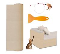 Griffoir chat Canapé Protection Chat Tapis Anti-Griffe, DIY Protege-Canape Griffe 200X40cm Kaki