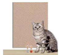 Griffoir Chat Canapé Tapis à gratter pour chat Prunable pour protection de meubles, tapis à gratter auto-adhésif anti-chat pour la protection du canapé et poteau d'arbre à chat(Khaki,30x100cm/11.8x39.