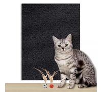 Griffoir Chat Canapé Tapis à gratter pour chat Prunable pour protection de meubles, tapis à gratter auto-adhésif anti-chat pour la protection du canapé et poteau d'arbre à chat(Black,30x60cm/11.8x23.6