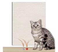 Griffoir Chat Canapé Tapis à gratter pour chat Prunable pour protection de meubles, tapis à gratter auto-adhésif anti-chat pour la protection du canapé et poteau d'arbre à chat(Off white,30x30cm/11.8x