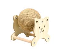 Griffoir Chat Grattoir Rouleau en Bois Et Corde De Sisal