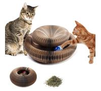 Griffoir Chats avec Boule, Magic Organ Cat Scratching Board, Planche à gratter en Carton pour Chat Pliable Magique