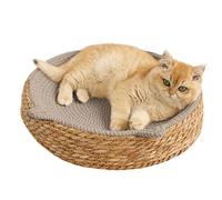 Griffoir circulaire pour chat - Nid de repos tissé respirant, motif oreilles de en corde de coton - pour la sécurité des meubles, la coupe des ongles, les soins des pattes, l'enrichissement de