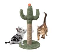 Griffoir de chat mignon | Poteau de grattage de chat Cactus Green - Jouet interactif vertical pour animal de compagnie avec boule suspendue, poteaux stables pour chaton