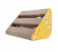 Griffoir en carton ondulé résistant aux rayures avec feuilles de menthe pour chats (triangle)